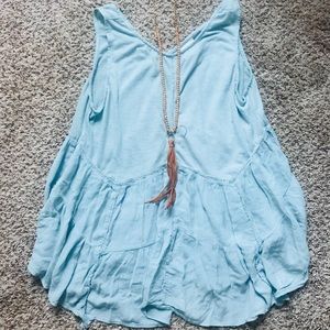Mint green flowy tank top